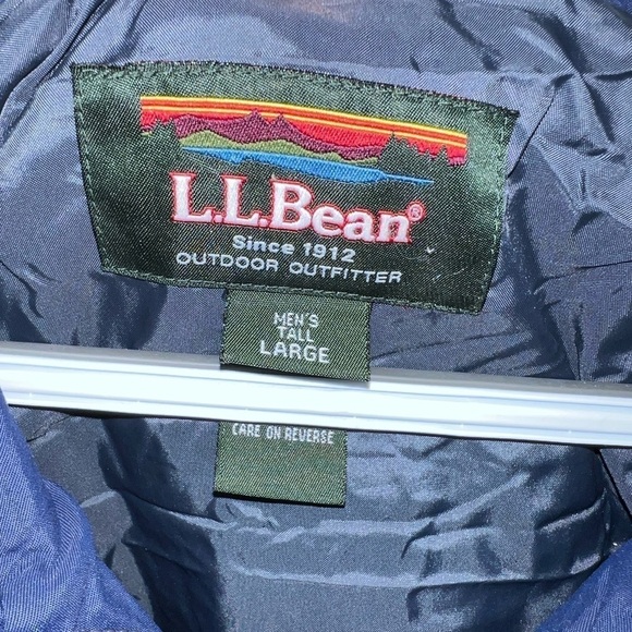 LL Bean Men’s Dark Blue Jacket Size Large Tall - Picture 2 of 7